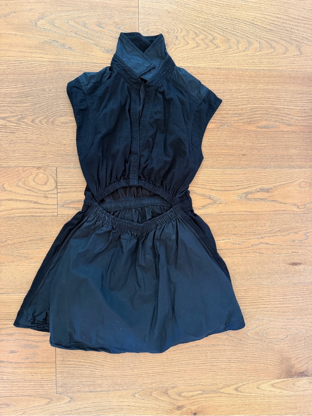 Celandine Black Mini Dress with Cutout Waist
